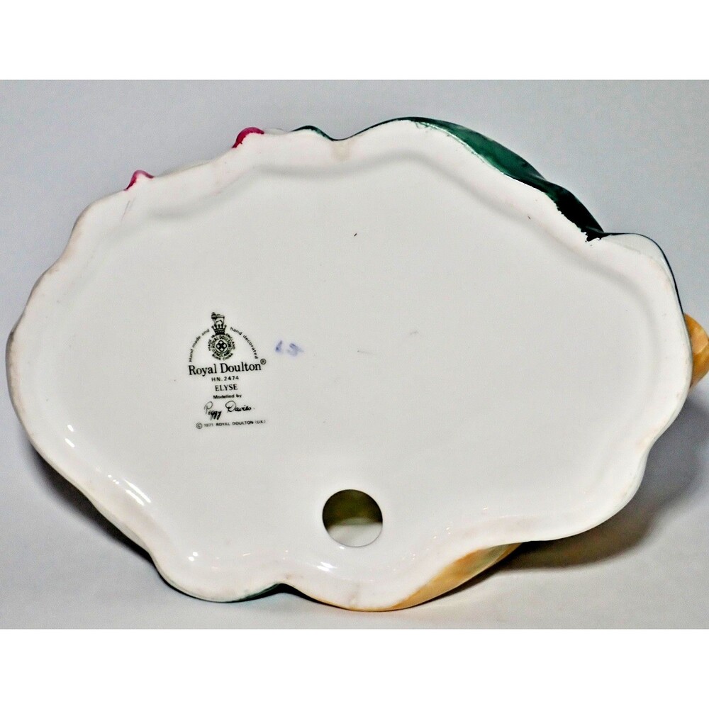 Royal Doulton England Elyse" HN 2474 Bone China Figurine England UK 1971" 5 3/4" - Picture 12 of 14